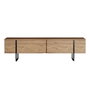 Hanah Home Soporte para TV Luxe - Pino Atlántico y Negro